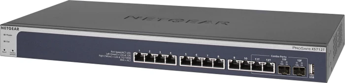 Netgear ProSAFE XS700 Rackmount 10G Smart Switch, 10x RJ-45, 2x RJ-45/SFP+