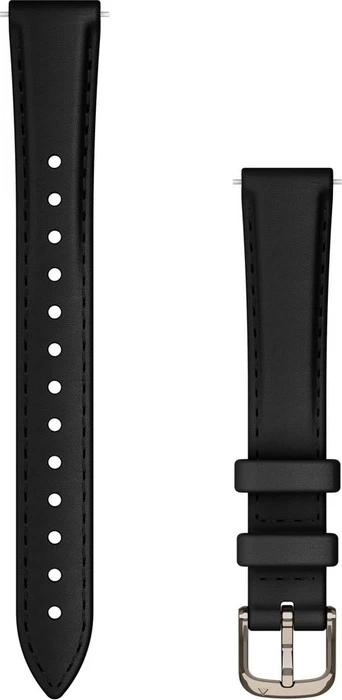 Garmin Ersatzarmband 14mm Leder für Lily 2 black/cream gold