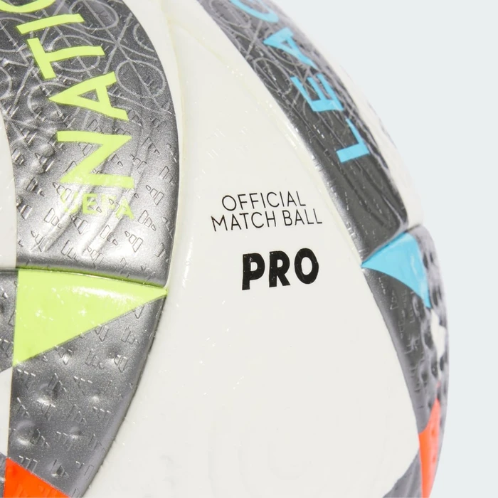 adidas UEFA Nations League 24 Pro Fußball white/iron metallic/silver metallic