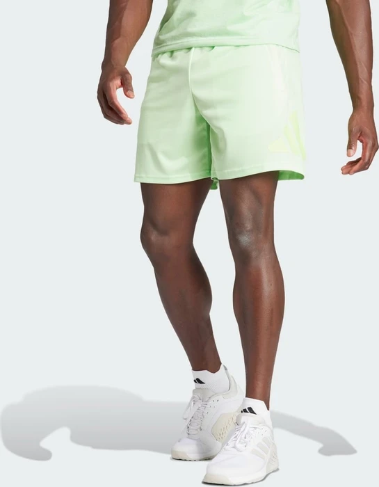 adidas Train Essentials Logo Training Trainingshose kurz semi green spark/green spark (Herren)
