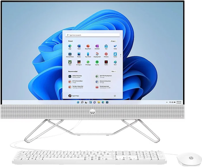 HP All-in-One 24-cb1009ng, Starry White, Core i5-1235U, 8GB RAM, 512GB SSD, GeForce MX450