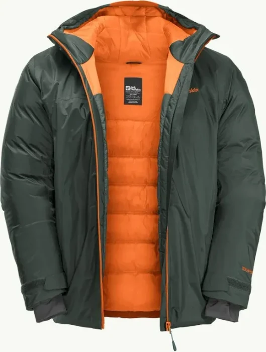 Jack Wolfskin Cyrox 2L Down Funktionsjacke black olive (Herren)