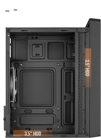 AeroCool CS-109 [V1] Black, Glasfenster
