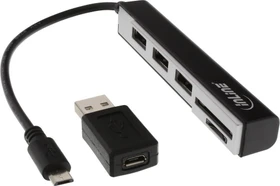 InLine Dual-Slot-Cardreader, USB-A 2.0/USB 2.0 Micro-B [Stecker] (66775C)
