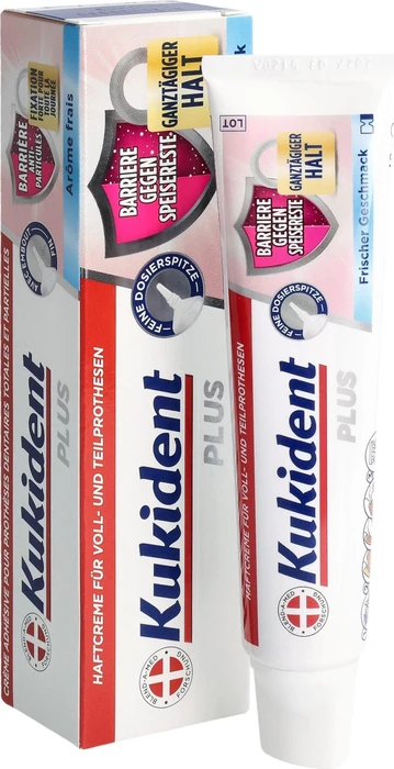 Kukident Plus Barriere Gegen Speisereste Haftcreme frischer Geschmack, 40g