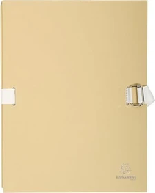 Exacompta Dokumenten Ordnungsmappe aus 2.7mm Karton mit dehnbarem Rücken, A4, perlweiß