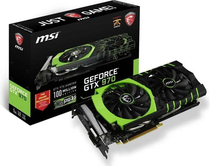 MSI GeForce GTX 970 Gaming 100ME, 4GB GDDR5, 2x DVI, HDMI, DP