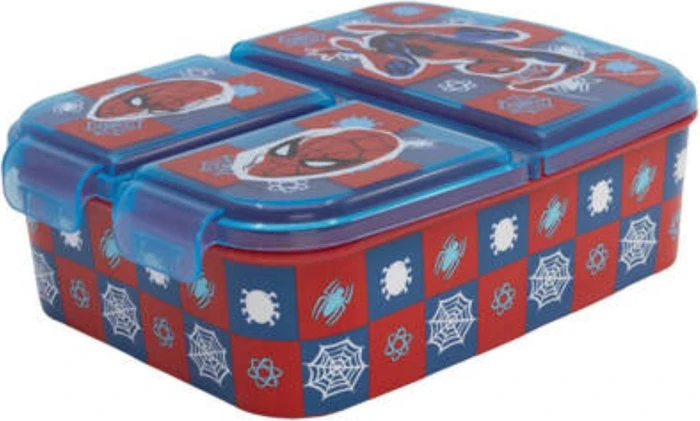 Stor Kinder Lunchbox Aufbewahrungsbehälter 3 Fächer Spider-Man