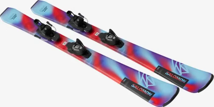 Salomon QST M + L6 pastel neon blue 3/poppy red (inkl. Bindung) (Junior) (Modell 2025/2026)