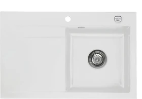 systemceram Stema 80 Einbau Becken rechts mit Ablauffernbedienung satin