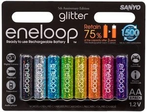 Panasonic eneloop (Gen 2) glitter Mignon AA NiMH 2000mAh, 8er-Pack
