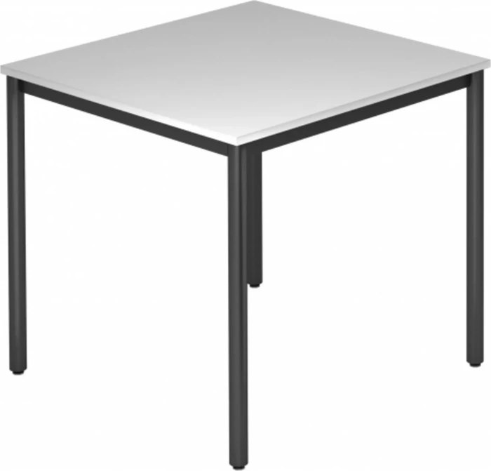 Hammerbacher Meeting D-Serie DR08/5/D Konferenztisch 80x80cm grau/schwarz