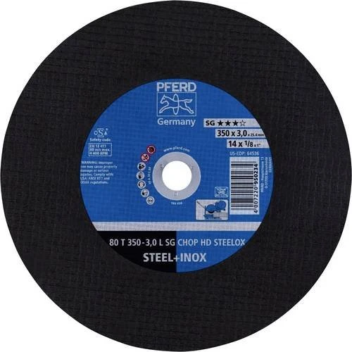 Pferd 80 T 350-3.0 L SG CHOP HD STEELOX/25.4 Trennscheibe, 350x3x25.4mm, 10 Stück