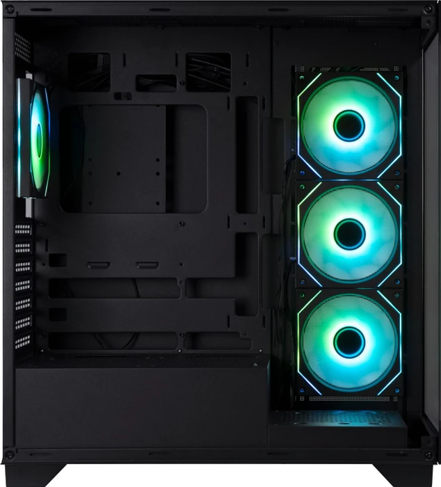 BitFenix CETO Premium Black, 4F, Lüfter LED Fixed RGB, Glasfenster