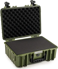 B&W International Outdoor Case Typ 5000 Koffer bronze grün mit Schaumstoffeinsatz