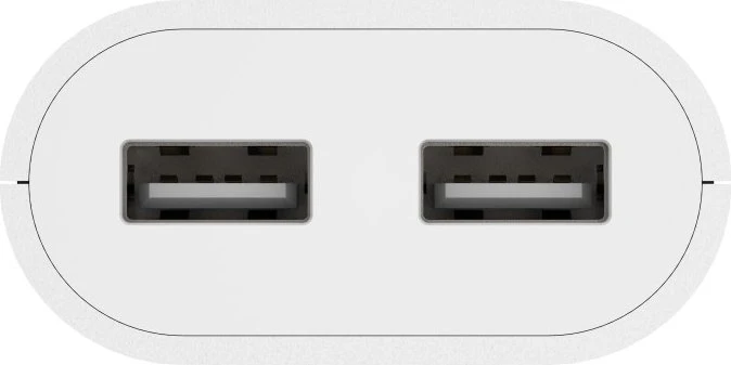 Hama USB-Netzteil mit Kabel 2.4A 2x USB 1.9m weiß