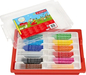 STABILO Trio A-Z 12 Farben, 144er-Set, Kunststoffbox