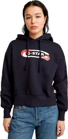 G-Star Old Skool Logo Loose Hoodie osaka blue (Damen)