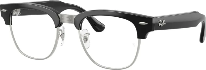 Ray-Ban Meta Audio Clubmaster shiny black/clear blue-violet light filter