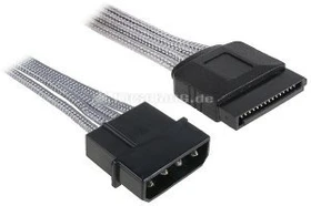 BitFenix Alchemy SATA-Stromadapter 4-Pin [IDE] auf 15-Pin [SATA] 45cm, sleeved silber (BFA-MSC-MSA45SK-RP)