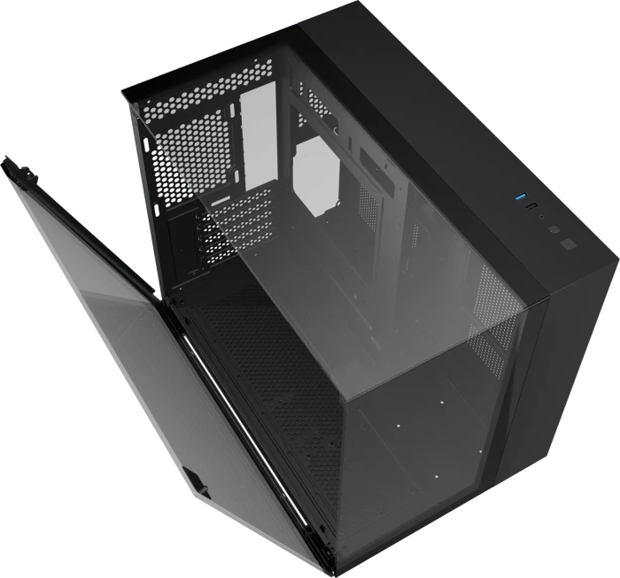 DarkFlash TH285M Black, Glasfenster