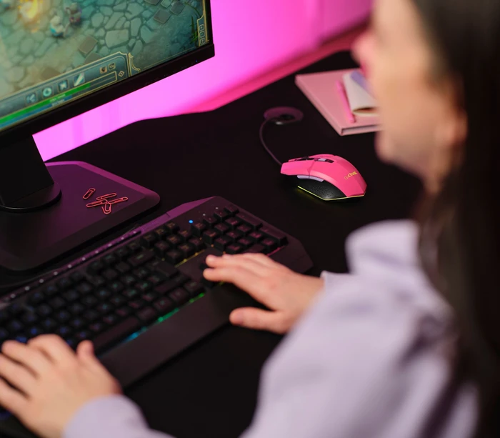 Trust Gaming GXT 109P Felox Gaming Mouse rosa, USB