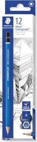 Staedtler Mars Lumograph 100 Bleistift H graphit, blau, 12er-Pack