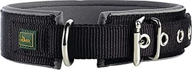 Hunter Neopren Reflect Hundehalsband, Nylon, Neopren gepolstert, reflektierend, 65 (L-XL), Halsumfang: 54 - 61cm, schwarz