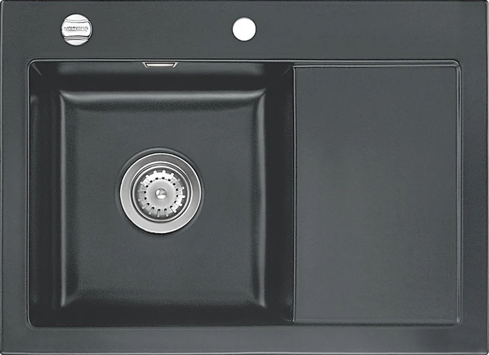 systemceram Mera 70 F Einbau Becken links mit Ablauffernbedienung schiefer