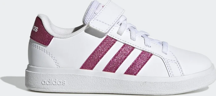 adidas Grand Court Court Elastic Lace and Top Strap cloud white/team real magenta (Junior)