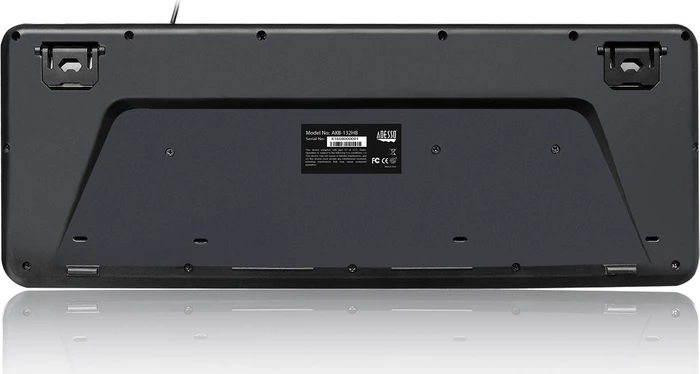 Adesso Multimedia Desktop Tastatur mit 3-Port Hub, schwarz, USB, US