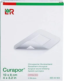 Lohmann & Rauscher Curapor Wundverband steril chirurgisch, 8 x 10cm, 5 Stück