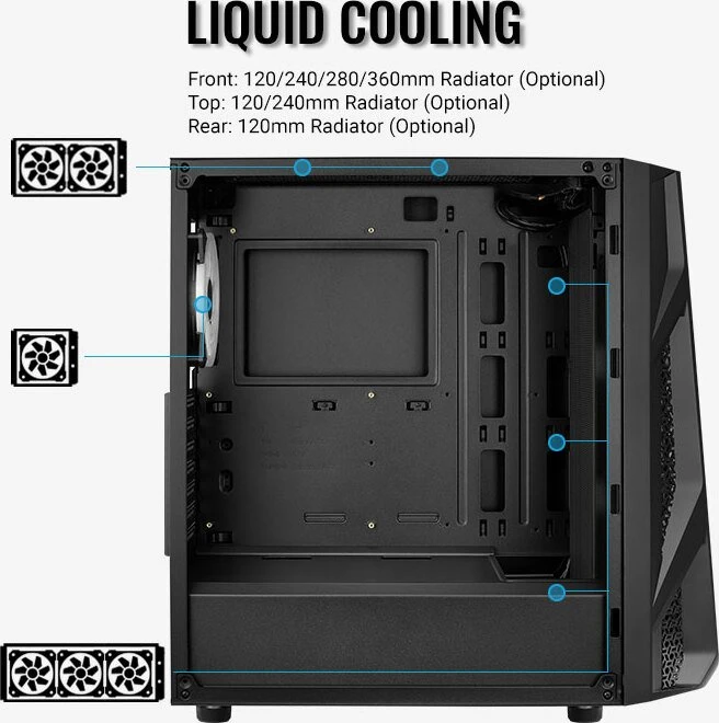 AeroCool AirHawk Duo ARGB, Glasfenster