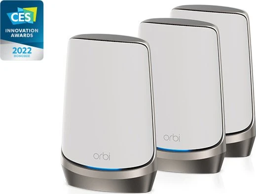 Netgear Orbi Wi-Fi 6E, 960 Serie RBKE963, AXE11000, Router und 2x Repeater Set, 3er-Bundle