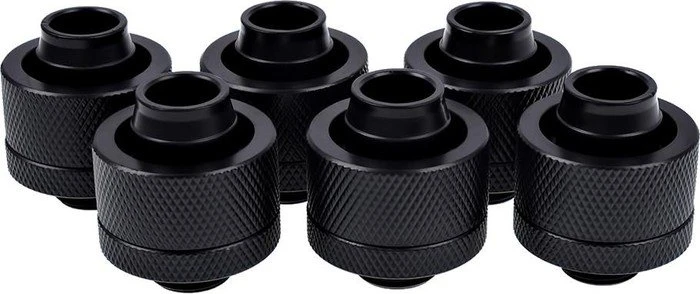 Alphacool Eiszapfen Schlauchanschluss G1/4" auf 19/13mm, 6er-Pack schwarz