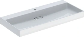 Geberit ONE Waschtisch Abgang horizontal 105cm, Hahnloch mittig, weiß/KeraTect