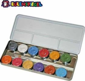 Eulenspiegel 12 Perlglanz Farben Schmink-Palette