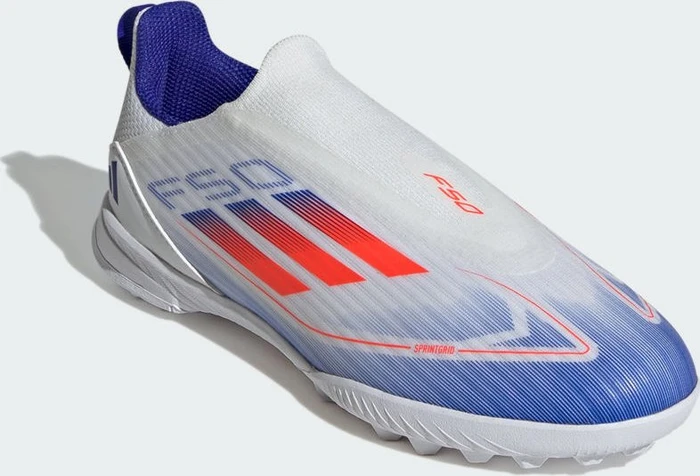adidas F50 League Laceless TF cloud white/solar red/lucid blue (Junior)