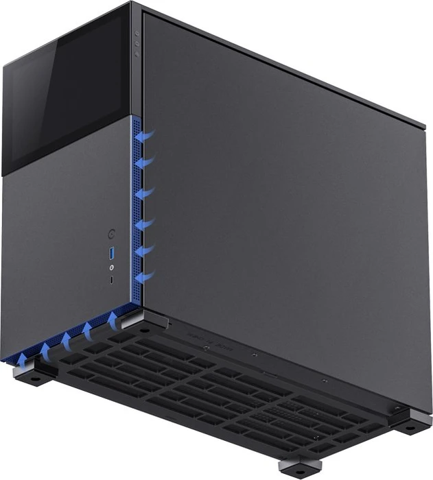 Jonsbo D31 Screen Black, schwarz, Glasfenster