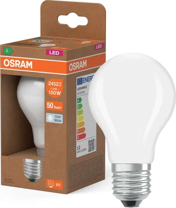 Osram Ledvance LED Classic A 150 Filament 11.6W/840 E27 Frosted