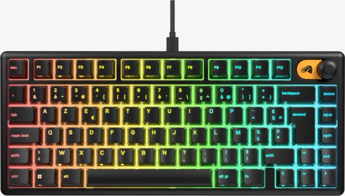Glorious GMBK 75%, schwarz, LEDs RGB, USB, FR