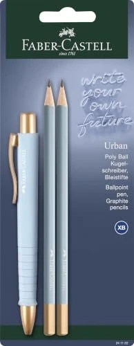 Faber-Castell Poly Ball Urban XB Set Kugelschreiber sky blue