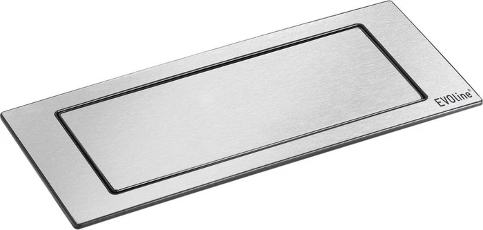 Schulte EVOLine BackFlip Cuisine, 2-fach, 1x USB-C, 2.5m, edelstahl gebürstet