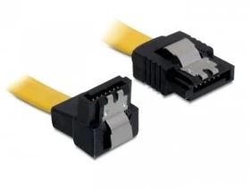 DeLOCK SATA 6Gb/s Kabel gelb 0.1m, unten/gerade (82798)
