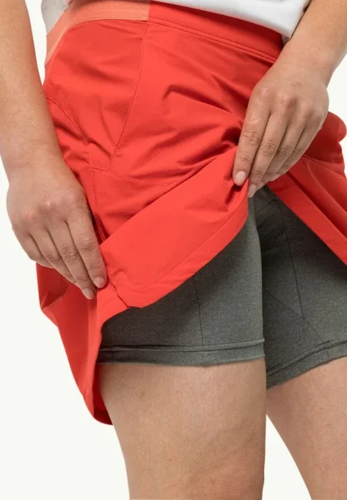 Jack Wolfskin Hilltop Trail Skort kurz tango orange (Damen)
