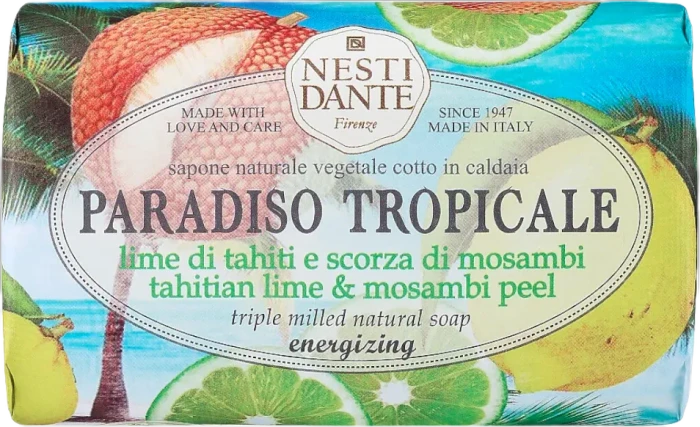 Nesti Dante Paradiso Tropicale Tahitian Lime and Mosambi Peel feste Seife, 250g