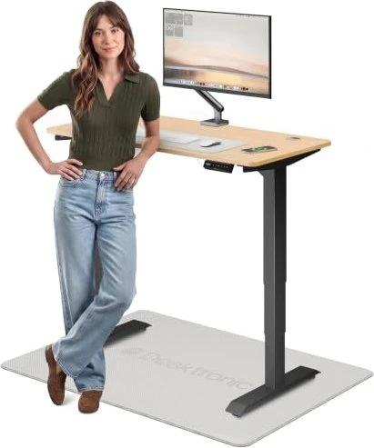 Desktronic HomePro Sitz-Steh-Schreibtisch 120x60cm Bambus/schwarz