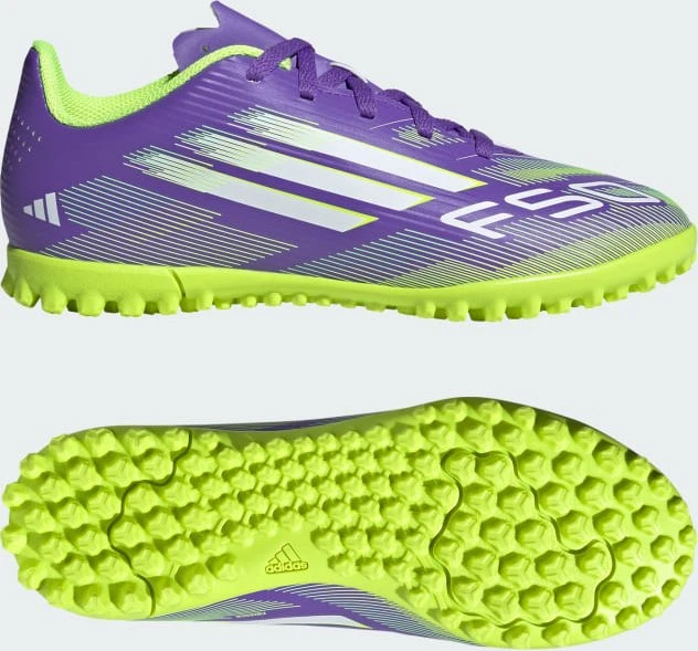 adidas F50 Club AG purple rush/cloud white/lucid lemon (Junior)