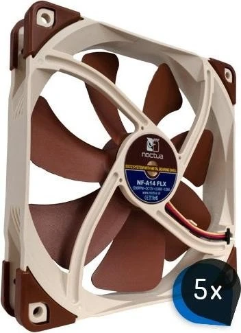 Noctua NF-A14 FLX, 140mm, 5er-Pack