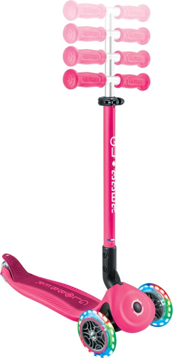 Globber Go Up Active Lights Kickboard fuchsia pink